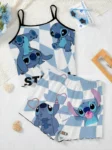 kf-S9e0dae5fba5240658fbd33506942e6fbf-Home-Dress-Women-s-Suit-T-shirt-Pajama-Skirt-Lettuce-Trim-Top-Stitch-Short-Sets-Disney