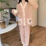 kf-Se1cb032761a046c0a5c20f6ed41a705a6-Flannel-Rainbow-Cardigan-Sleeping-Robe-Set-for-Women-2024-Autumn-Winter-Long-Size-Coral-Velvet-Warm