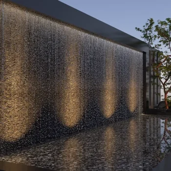 Classic design stainless steel indoor waterfall wall garden water features outdoor water fountain landscaping