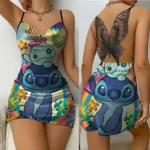 kf-S5551bd6ec09c43dcb609cd7deaa20388Y-Bow-Knot-Womens-Dresses-Lace-Dress-Disney-Satin-Surface-Pajama-Skirt-Stitch-Fashion-Summer-2024-Party