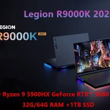Lenovo Legion R9000K Gaming Laptop 16 Inch Notebook AMD Ryzen 9 5900HX RTX 3080 2.5K 165Hz SSD 1 TB Win11 PC Portable