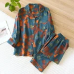 kf-Se22760aed330403496ba75f6008282b7F-2024-Japanese-Spring-and-Autumn-New-Women-s-Pajama-Set-100-Cotton-Vintage-Long-sleeved-Pants