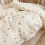 kf-Sba177aec69c8421b9db2144692ed330dI-Vintage-Floral-Muslin-Cotton-Baby-Crib-Bedding-Set-Children-Bed-Linen-Duvet-Cover-Sheet-Pillowcase-Without