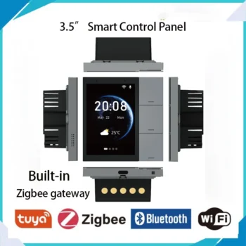 Tuya Zigbee 3.5 Inch Smart Home Control Panel With 3 Relays Touch Screen Panel IR Remote Control for Home Automation