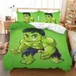 Disney Hulk Cartoon 3D Bedding Sets Boy Avenger Alliance Character Duvet Cover Sets Pillow Case Single Twin Queen Size