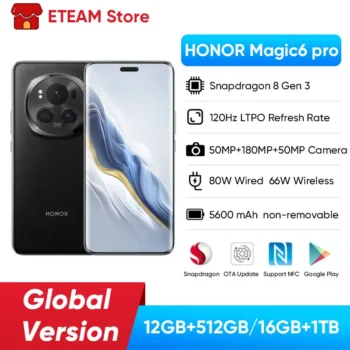 Original HONOR Magic6 Pro smartphone android Global Version Snapdragon 8 Gen 3 120HZ 6.8" Quad-Curved 180MP Camera 5600mAh