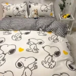 kf-Sfc4a330103ff40e69780a1983891fe36G-Cute-Cartoon-Snoopy-Bedding-Set-Girls-Boys-Dorm-Pillow-Case-Bed-Sheet-Pillow-Case-Student-Single