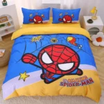 Cute Cute Spiderman Bedding Set Sheet Pillowcase Single Twin Full Bedclothes Children Boy Teens Bed Bedroom Set Covers