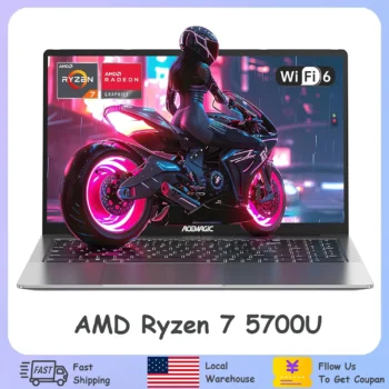 ACEMAGIC AX16Pro Gaming Laptop 16.1" IPS FHD AMD Ryzen™ 7 5700U Notebook 16GB DDR4+512GB PCI-E 53.58WH Windows 11 Computer