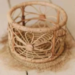 Newborn Photography Props Bamboo Baby Rattan Bed Chair Baby Sleeping Basket Round Basket Photo Studio Photography Accessories