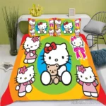 Hello Kitty 3d Children'S Bedding Set Duvet Cover Sets Comforte Suitable For Children And Adults Cute Printed Cartoon