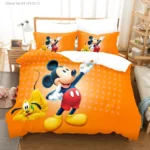 Black White Mickey Mouse Bedding Set Single Twin Queen King Size Boy Kids Children Duvet Cover Pillowcases Comforter Cover Set