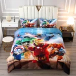 The Avengers Spiderman Iron Man Bedding Set Sheet Pillowcase Single Twin Full Bedclothes Children Boy Bed Bedroom Set Covers