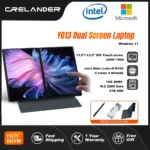 CRELANDER YG13 Dual Screen Laptop Intel N100 CPU 13.5 Inch 2.5k Touch Screen DDR5 16GB M2 SSD YOGA Laptop Notebook Tablet PC