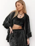 kf-S4cdf5380210046148d1a0617d72698adF-HiLoc-Autumn-Solid-Velvet-Shorts-Pajamas-Sets-3-Pieces-Fashion-Sexy-Crop-Tops-Lace-Up-Loose