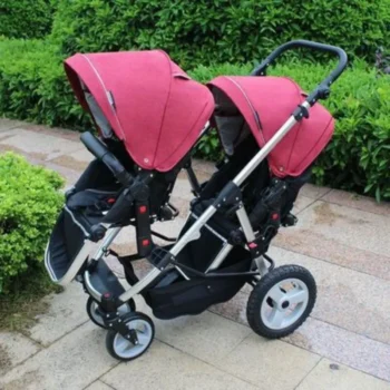 Twin Baby Stroller Foldable, Two-way Multifunctional Twin Baby Stroller,High View Baby Stroller Adjustable Armrests