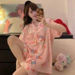 kf-S330df28b141a46c7b19114752a70c35fL-150kg-Plus-Size-Ins-Cartoon-Pajamas-Set-Korean-Student-Summer-Internet-Celebrity-Girl-Short-Sleeve-Shorts