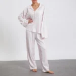 kf-S55b03af5ddaf4746afbe3c39c321b39fp-Women-Sleepwear-Loungewear-Loose-2-Pieces-Print-Sweet-Long-Sleeve-Lapel-Neck-Shirt-Tops-and-Elastic