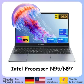 ACEMAGIC AX16 Laptop Intel N95 16 Inch 16GB LPDDR4 RAM 512GB 1TB SSD Lightweight Business Computer Notebook PC Windows 11 Pro