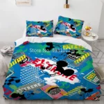 kf-S82c51382495945d98c38810ec677b5034-Disney-Plaid-Mickey-Minnie-Mouse-Bedding-Set-Comforter-Cover-Duvet-Cover-Pillowcases-Bedlinen-for-Children-Adults