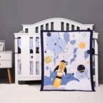 7Piece Baby Crib Bedding Set for Infant Nursery Baby Cot Bumpers (4Bumpers+Crib Comforter+Sheet+Crib Skirt)
