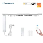 Zemismart WiFi Homekit Tuya Smart Electric Curtain Motor with Custom Track Alexa Google Home Control Wall Mount Ceiling Mount
