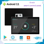 2024 Latest 8 Inch Metal Control Panel Wall Mounted Touch Screen Embedded Android Tablet Embedded Smart Home Tablet