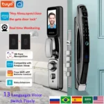 Alexa Voice Control Tuya APP Face Recognition Smart Door Lock Electronic Digital Door Lock Fully Automatic Door Lock With Camera