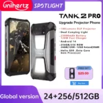 Unihertz tank 2 Pro 8849 rugged with projector 2.4K 23800 mAh 24GB + 512GB Android 14 100MP NFC 120W Helio G99 Octa Core Dual SIM