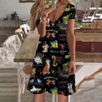 kf-S9c5a57efdcd54ddc8e965a31bc876870H-Disney-Ladies-Clothing-Dress-Summer-Casual-Bohemian-Print-V-Neck-Short-Sleeve-Mickey-Mouse-Street-Style