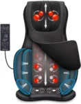 Back Massager with Heat, Full Body Massage Chair Pad with Compression, Shiatsu Kneading Seat Portable