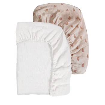 2pcs/Set Boho Neutral Rainbow Muslin Mattress Crib Sheets Cotton Fitted Baby Crib Sheet for Girls and Boys