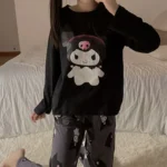 kf-S95e6c7ac5ec14ed48448ac8fa375d6cdP-Kawaii-Kuromi-Long-Sleeve-Pajamas-Set-Women-Anime-Sanrioed-Autumn-Pajamas-Pants-Two-Piece-Comfort-Soft