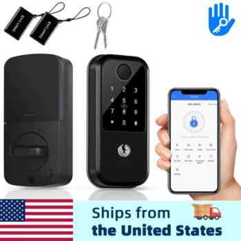 Smart Deadbolt Lock Fingerprint Keyless Entry Door Lock Front Door Smart Lock Deadbolt with Code - Smart Lock with APP Control