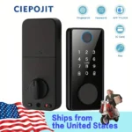 CIEPOJIT Smart Deadbolt Lock Keyless Entry Door Lock with Smart Keypad Fingerprint Door Lock APP Unlock with TTLOCK