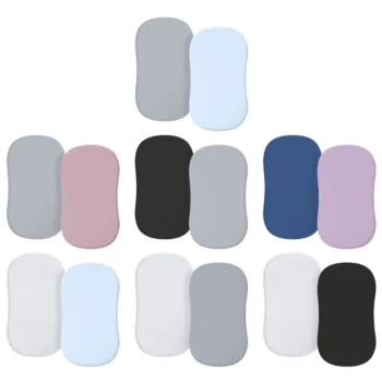 2xBaby Crib Fitted Sheet Diaper Changing Mat Cover Infant Removable Crib Bedding Protective Sleeve Nursery Room Supplies