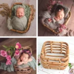 Photography props Newborn Photography Accessories Handmade Retro Woven Basket Fotografie Studio Baby Props for Photography Shoot