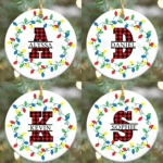 Personalized Christmas Baby Ornament Custom Name Xmas Newborn Keepsake Gift Holiday Photography Accessories Christmas Ornaments