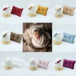 Velvet Pillow Newborn Photography Props Bow Tie Headdress and Modeling Cushion Mat Sets Sutdio baby Photoshoot Accessories