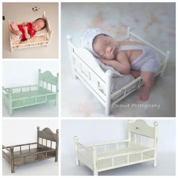 newborn photography props Iron European cot baby bed photo shooting accessories
